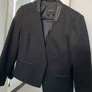 Banana Republic blazer with faux leather collar detail